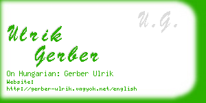 ulrik gerber business card